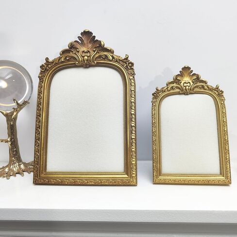 Baroque Jewelry Display Tray, Gold Frame Organizer with Velvet Backing, Necklace Earring Holder, 2 Pieces,home decor (WHITE) in Saudi Arabia