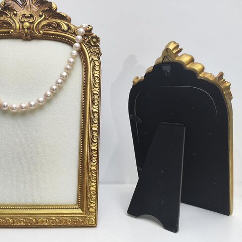 Baroque Jewelry Display Tray, Gold Frame Organizer with Velvet Backing, Necklace Earring Holder, 2 Pieces,home decor (WHITE) in Saudi Arabia