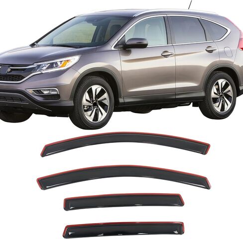 IKON MOTORSPORTS in Channel Window Visors Compatible with 2012-2016 Honda CR-V, Slim Style Acrylic Smoke Rain Guards, Side Window Wind Deflectors 4PCS in Saudi Arabia