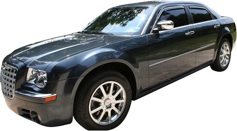 FREEMOTOR802 Tape-on Window Deflectors Fits 2005-2010 Chrysler 300 & 2005-2008 Dodge Magnum, Rain Guards Side Window Visors Wind Deflectors Vent Visors Slim Style Smoke Tinted Acrylic 4PCS in Saudi Arabia