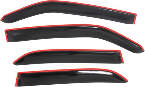 FREEMOTOR802 Tape-on Window Deflectors Fits 2005-2010 Chrysler 300 & 2005-2008 Dodge Magnum, Rain Guards Side Window Visors Wind Deflectors Vent Visors Slim Style Smoke Tinted Acrylic 4PCS in Saudi Arabia