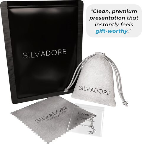 Silvadore سلسلة كابل من الفولاذ المقاوم للصدأ (3 مم، 36 بوصة) قلادة طويلة مطلية بالفضة الإسترلينية للرجال قلادة - Belcher Rolo Dog Tag حقيقية صلبة غير مشوهة مقاومة للماء هدية مجوهرات له in Kuwait