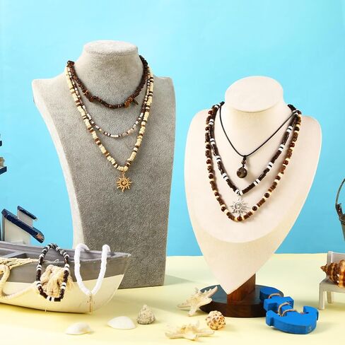 8 Pcs Puka Shell Necklace for Men Surfer Beach Necklace with Hawaiian Beaded Coconut Conch Seashell Designs Summer Accessory Christmas Gifts Dad Son Husband Stocking Stuffers for Men in Kuwait