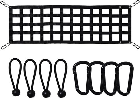 Truck Tailgate Net 60''x18'' Heavy Duty Tailgate Cargo Net for Pickup Truck Bed Organizer with Reflective Stripes Suitable for Trailer, Boat, SUV in Saudi Arabia