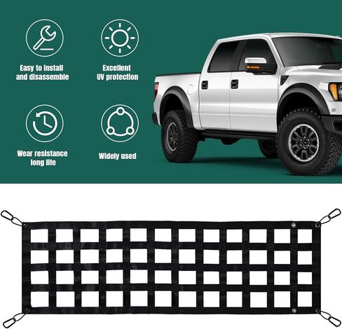 Truck Tailgate Net 60''x18'' Heavy Duty Tailgate Cargo Net for Pickup Truck Bed Organizer with Reflective Stripes Suitable for Trailer, Boat, SUV in Saudi Arabia