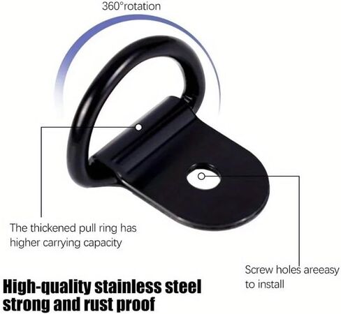 10Pcs Stainless Steel D Shape Pull Hook Tie Down Anchor Ring for Truck Trailer RV Boat Cargo Accessories in Saudi Arabia