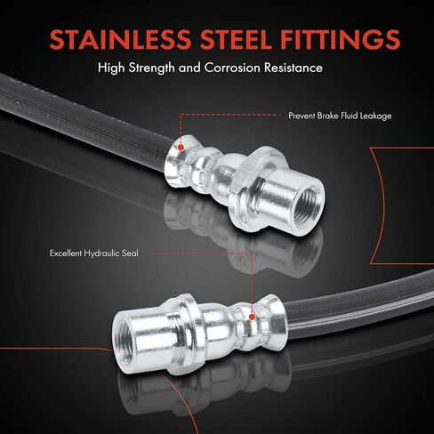 A-Premium Brake Hydraulic Hose Compatible with Toyota and Scion Models - Sienna 2011-2014, iQ 2012-2015 in Saudi Arabia