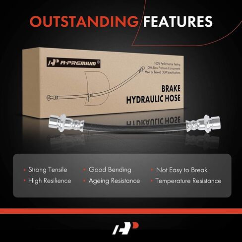 A-Premium Brake Hydraulic Hose Compatible with Toyota and Scion Models - Sienna 2011-2014, iQ 2012-2015 in Saudi Arabia