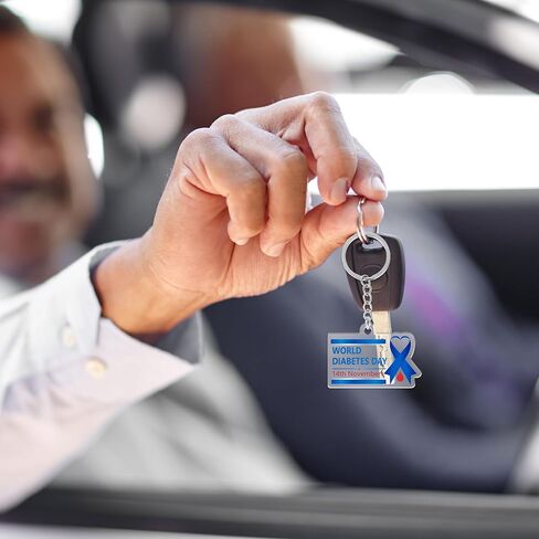 Moon Boat 60pcs Diabetes Awareness Keychain – Bulk Accessories for World Diabetes Day Gifts in Saudi Arabia