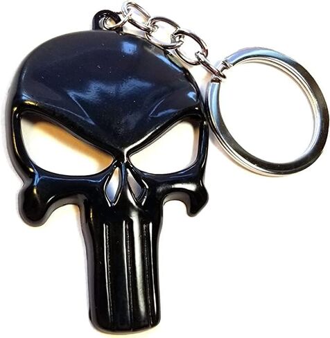 Skull Keychain Key Ring - Punisher (Black) - Gift for Him - Stocking Stuffer in Saudi Arabia