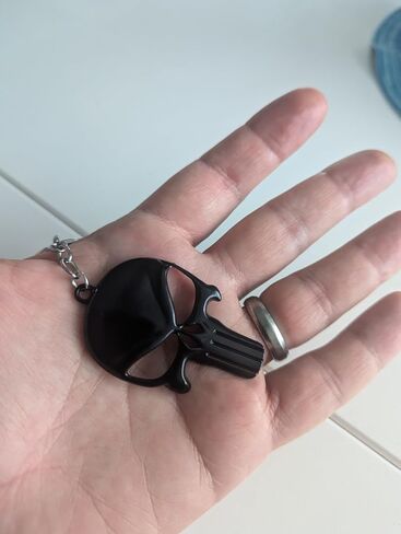 Skull Keychain Key Ring - Punisher (Black) - Gift for Him - Stocking Stuffer in Saudi Arabia