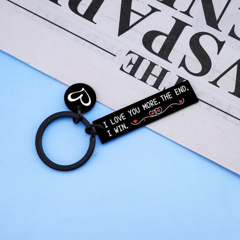 Valentines Day for Him Gifts for Husband Wife Couple Gift I Love You Gift for Him Her Couple Keychain for Boyfriend Girlfriend I Love You More The End I Win Keychain in Kuwait