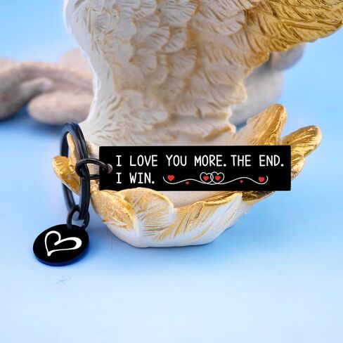 Valentines Day for Him Gifts for Husband Wife Couple Gift I Love You Gift for Him Her Couple Keychain for Boyfriend Girlfriend I Love You More The End I Win Keychain in Kuwait