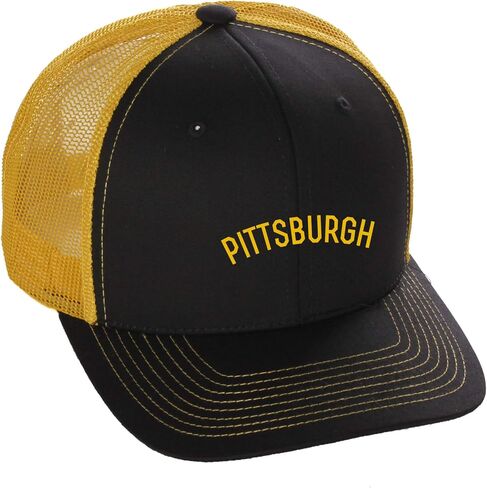 Daxton USA Cities Trucker Mesh Structured Hat Mid Profile Snapback Cap in Saudi Arabia