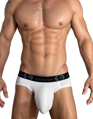 Wildmant Cotton Monster Cock Brief White in Saudi Arabia