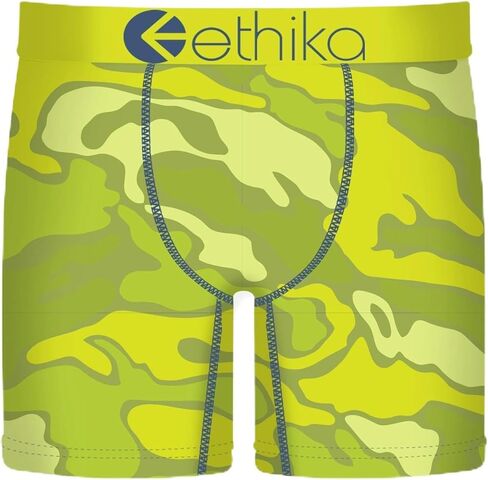 Ethika Men’s Mid Boxer Brief, 4-Way Stretch Performance Underwear - Flou Camo in Saudi Arabia