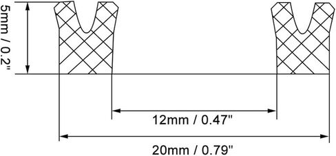 1 قطعة 12x20x5 مللي متر الهيدروليكية ختم المكبس رمح USH نوع النفط ختم O-حلقة الأسود النتريل طوق من المطاط حلقات الختم in Kuwait