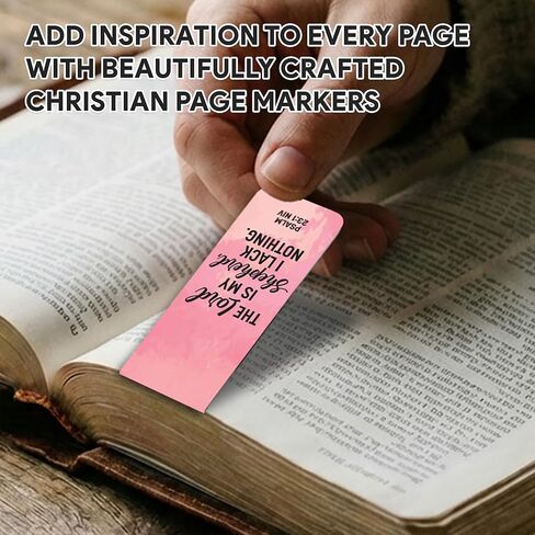 Decorably 8 Pack 0.8x2.3in Bible Verse Christian Magnetic Bookmarks for Women or Men, 8 Watercolor Motivational Designs Prayer Page Clips for Women & Men - Study, Devotional, Journaling, Reading, Gift in Saudi Arabia
