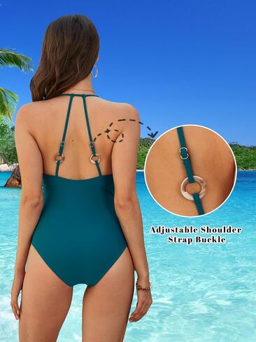Women One Piece Tummy Control Swimsuit Full Coverage Slimming Swimwear Push Up Bathing Suit in Saudi Arabia