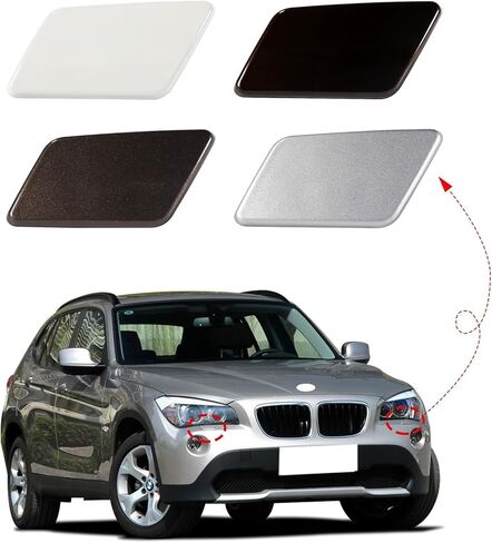Car Front Bumper Replacement Headlight Washer Cover Fit for BMW X1 E84 2009 2010 2011 2012 51112993586 51112993585 (Unpainted, Right Passenger Side) in Saudi Arabia