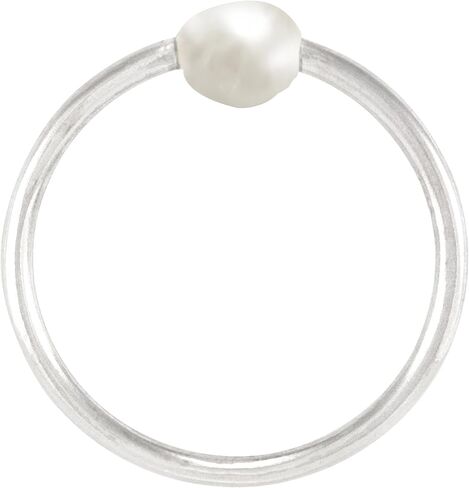 Silpada 'Understated' Sterling Silver Freshwater Pearl Stacking Ring, Size 9, Size 9 in Saudi Arabia