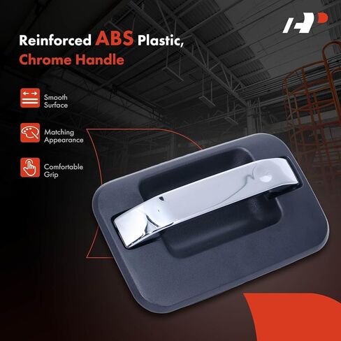 مقبض الباب الخارجي للجانب الأيسر الخلفي من A-Premium متوافق مع Ford F-150 F150 2009-2014 Crew Cab Pickup، غطاء أسود مزخرف مع رافعة من الكروم، استبدال # CL3Z-1626605-AB، CL3Z1626605AB in Saudi Arabia