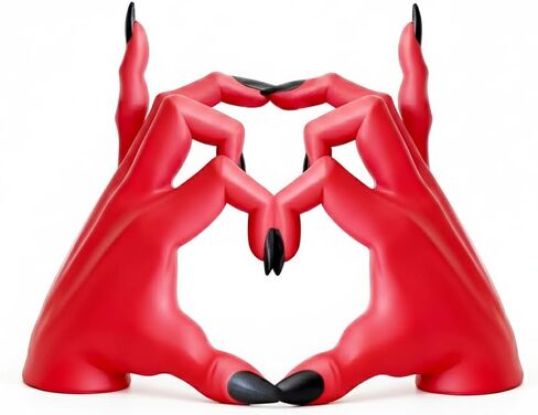 Devil Hands Gothic Resin Statue – Romantic & Alternative Unique Gift for Halloween or Valentine’s Day, Dark Home Decor – Design Patent Pending in Saudi Arabia