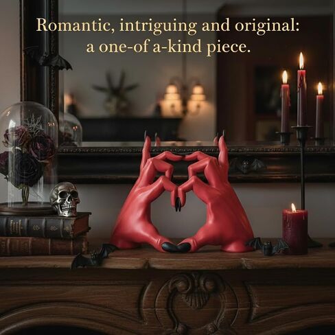 Devil Hands Gothic Resin Statue – Romantic & Alternative Unique Gift for Halloween or Valentine’s Day, Dark Home Decor – Design Patent Pending in Saudi Arabia