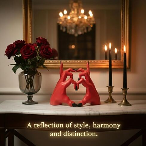 Devil Hands Gothic Resin Statue – Romantic & Alternative Unique Gift for Halloween or Valentine’s Day, Dark Home Decor – Design Patent Pending in Saudi Arabia