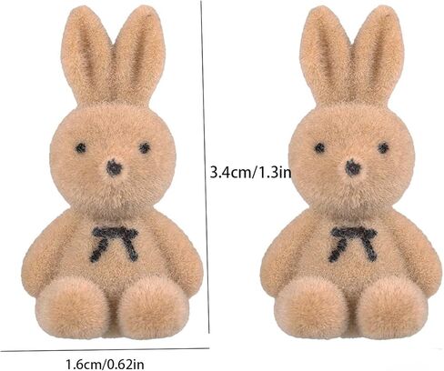 Easter Bunny Earrings for Women Cute 3D Lightweight Bunny Earrings Rabbit Stud Clip on Earrings Trendy Cartoon Plush Easter Earrings Unique Fashion Jewelry Accessories in Saudi Arabia