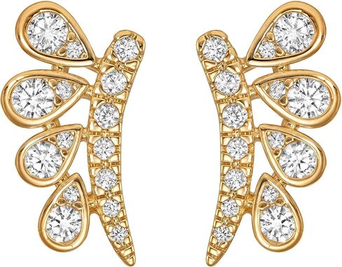 FETTERO أقراط للنساء - أقراط تشيكوسلوفاكيا مطلية بالذهب عيار 14 قيراط لا تسبب الحساسية أقراط ذهبية أنيقة على شكل أوراق تشيكوسلوفاكيا السوداء للنساء مجوهرات عصرية in Kuwait