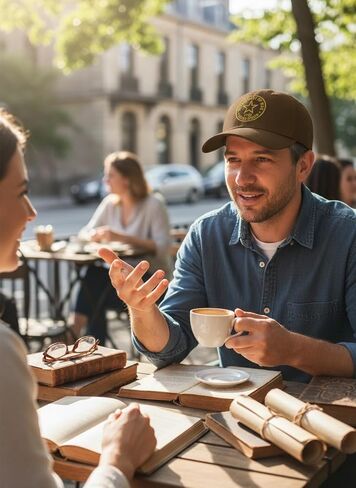 قبعة قسم الحرب، بنية عسكرية، نسيج قطني مضلع بنسبة 100%، تصميم تاريخي in Kuwait