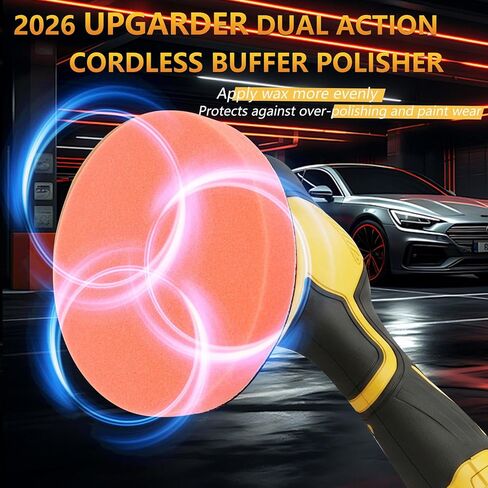 مجموعة أدوات تلميع عازلة لاسلكية احترافية، متوافقة مع بطارية ديوالت 20 فولت، 2800-5800 دورة في الدقيقة، 8 سرعات للتحكم، أداة تلميع مدارية مزدوجة عالية الطاقة، آلة إزالة الشعر بالشمع مع صندوق أدوات in Kuwait