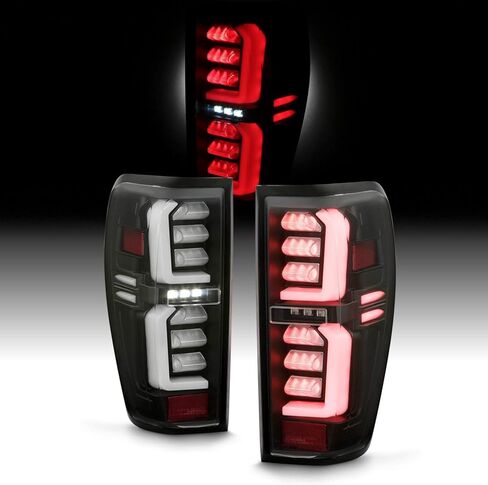 AKKON - Fits 2019-2024 GMC Siera 1500 2500HD 3500HD [Non-LED] Tube Bar LED Black Tail Lights Brake Lamps Pair Driver+Passenger in Saudi Arabia