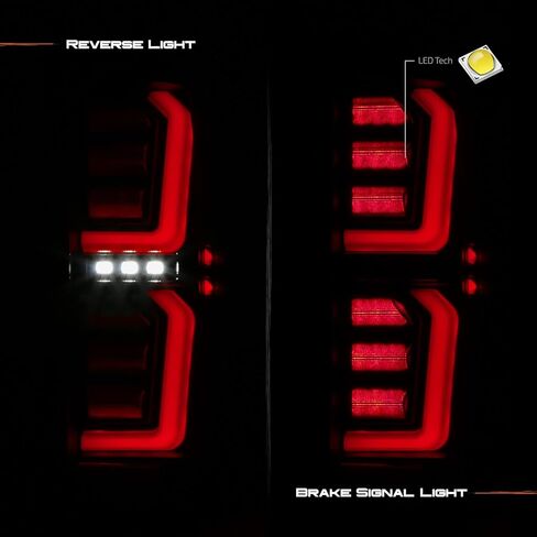 AKKON - Fits 2019-2024 GMC Siera 1500 2500HD 3500HD [Non-LED] Tube Bar LED Black Tail Lights Brake Lamps Pair Driver+Passenger in Saudi Arabia