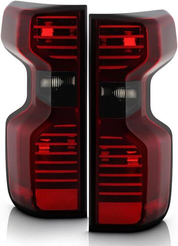 ACANII - For [Incandescent Model] 2019-2023 Chevy Silverado 1500 Red Smoked Tail Lights Beake Lamps Pair Set Left+Right in Saudi Arabia