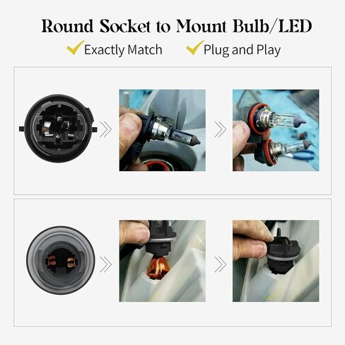 RED WOLF Headlight Wiring Harness Socket Replacement for Chevy Malibu 2008 2009 2010 2011 2012 Replace 645-539 15930264 Headlamp LED Wire Connector Plug in Saudi Arabia