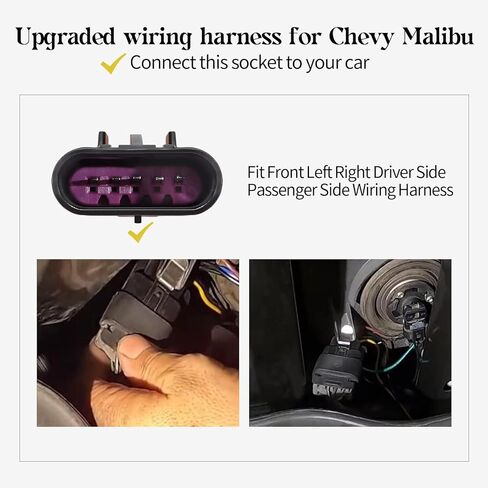 RED WOLF Headlight Wiring Harness Socket Replacement for Chevy Malibu 2008 2009 2010 2011 2012 Replace 645-539 15930264 Headlamp LED Wire Connector Plug in Saudi Arabia