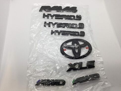 Genuine Toyota 2019 & Newer RAV4 Hybrid XLE Black Blackout Emblem Overlay Kit (PT948-42197-02) in Saudi Arabia