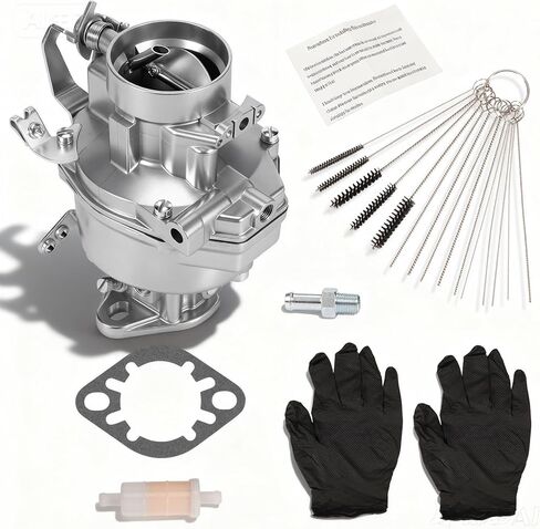 LEAPTREND 7005606 1 Barrel Carburetor Kit Rochester B Manual Choke Fit for 1950-1959 Chevy GMC Truck 235Cu & 1932-1952 Chevrolet 216ci 6-cyl 3.8L Engine w/Fuel Filter/Brushes/Gasket/Gloves in Kuwait
