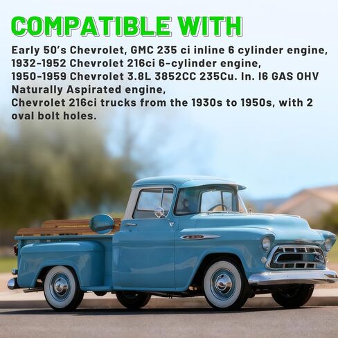 LEAPTREND 7005606 1 Barrel Carburetor Kit Rochester B Manual Choke Fit for 1950-1959 Chevy GMC Truck 235Cu & 1932-1952 Chevrolet 216ci 6-cyl 3.8L Engine w/Fuel Filter/Brushes/Gasket/Gloves in Kuwait