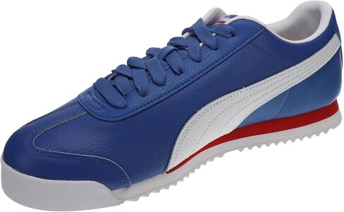 Puma Men's Roma Shoes, Mountain Blue-White AH25, 10.5 in Saudi Arabia