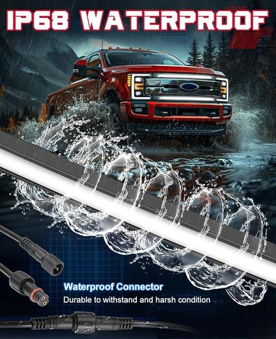 OFFROADTOWN LED Grille Lights Compatible with 2017-2022 Ford Super Duty F-250 XLT Lariat Platinum 2PCS 37 Inch Curved DRL LED Grille Accent Light Bar Kit Front Warning Light in Saudi Arabia