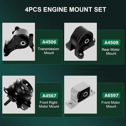 SCITOO Engine Motor and Trans Mounts Set Compatible with 2002-2006 for Acura RSX OE A6597 A4503 A4567 A4508 A4506 A4579 A4545 in Saudi Arabia