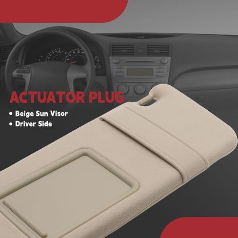 حاجب الشمس من الجانب الأيسر للسائق باللون البيج مع فتحة سقف متوافق مع Camry 2006 2007 2008 2009 2010 2011 74320-06800-E0 حاجب الشمس الداخلي in Saudi Arabia