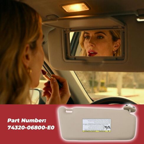 حاجب الشمس من الجانب الأيسر للسائق باللون البيج مع فتحة سقف متوافق مع Camry 2006 2007 2008 2009 2010 2011 74320-06800-E0 حاجب الشمس الداخلي in Saudi Arabia