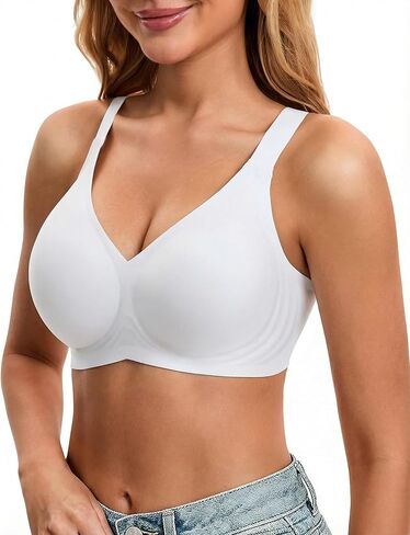 Wireless Bras for Women No Underwire Push Up Bra Support and Lift Comfort Jelly Full Coverage Plus Size Tshirt Wirefree Bra in Saudi Arabia