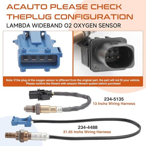 2Pcs Oxygen O2 Sensor Upstream Downstream Fit for Mini Cooper 1.6L L4 2007-2010 Replaces# 234-5135 234-4488 in Kuwait