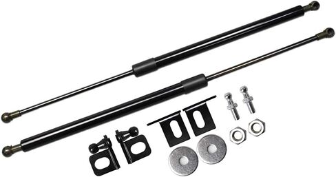 Lift Supports for Honda Civic 9th FB/FG 2011-2016 Front Bonnet Hood Modify Carbon Fiber Gas Charged Shock Dampers Spring Struts Bar (2 PCS) (Normal Black) in Kuwait