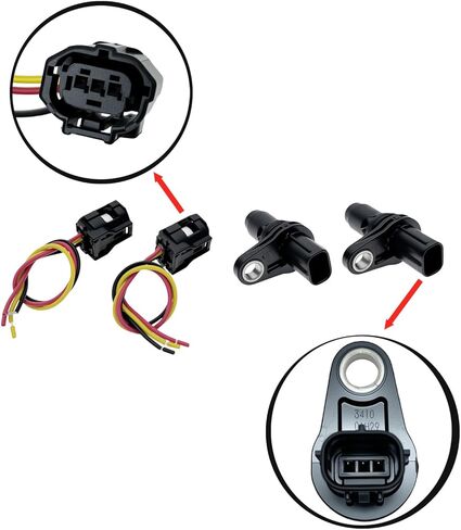2 قطعة مستشعر موضع عمود الحدبات مع موصل 90919-05060 متوافق مع RAV4 Matrix Venza Corolla Highlander 4Runner Camry Prius Sienna Avalon C-HR xD tC iA iM CT200h ES300h NX300h Vibe in Saudi Arabia